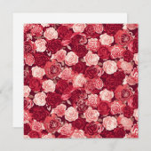 Crimson & Blush Seamless Rose Pattern Kaart (Voorkant / Achterkant)