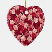 Crimson & Blush Seamless Rose Pattern Keramisch Ornament (Rechts)