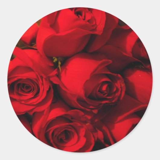 Crimson Bouquet Ronde Sticker (Voorkant)