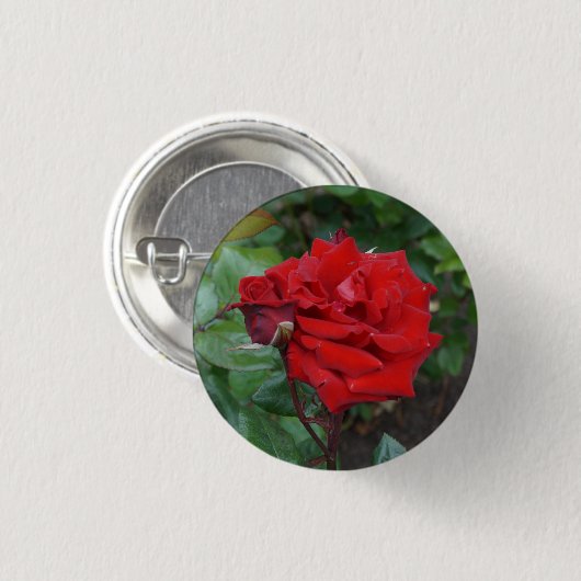 Crimson Bouquet Roos #2 Button (Voorkant /achterkant)