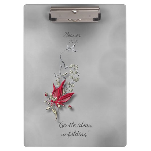 Crimson Butterfly Bloom clipboard Klembord (Voorkant)