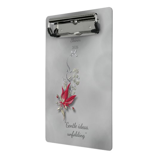 	Crimson Butterfly Bloom mini clipboard  Mini Klembord (Angled2)