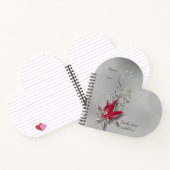 Crimson Butterfly Bloom spiraal notebook Notitieboek (Binnen)