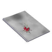Crimson Butterfly Bloom Spiraal notebook Notitieboek (Rechterzijde)