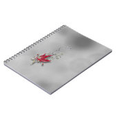 Crimson Butterfly Bloom Spiraal notebook Notitieboek (Linkerzijde)