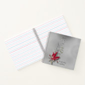 Crimson Butterfly Bloom spiral notebook Notitieboek (Binnen)