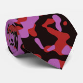 Crimson camouflage in lavendel diep zwart stropdas (Opgerold)