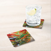 Crimson Cascade - Herfst in een Japanse tuin Kartonnen Onderzetters (Insitu)