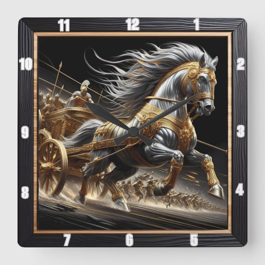 Crimson Chariot: Shadow's Fury Vierkante Klok (Voorkant)