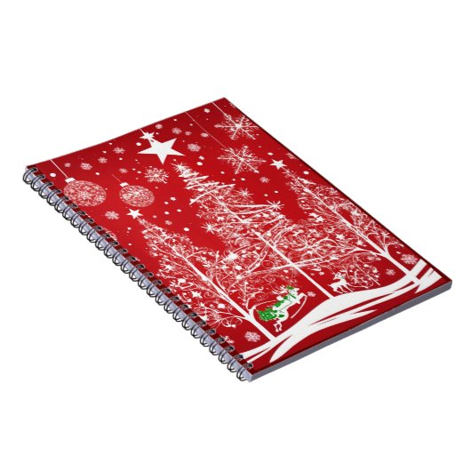 "Crimson Christmas Delight: Spiraal Notitieboek me (Rechterzijde)