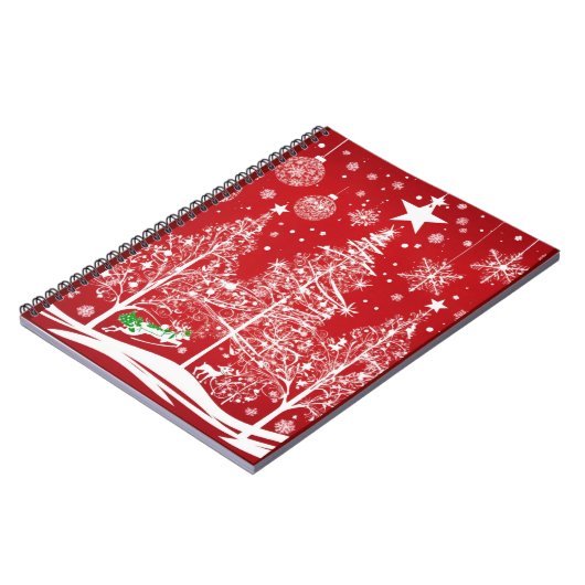 "Crimson Christmas Delight: Spiraal Notitieboek me (Linkerzijde)