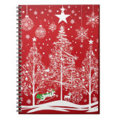 "Crimson Christmas Delight: Spiraal Notitieboek me (Voorkant)