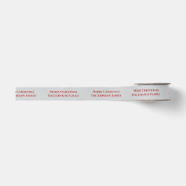 Crimson Christmas - Grijs Grosgrain Lint