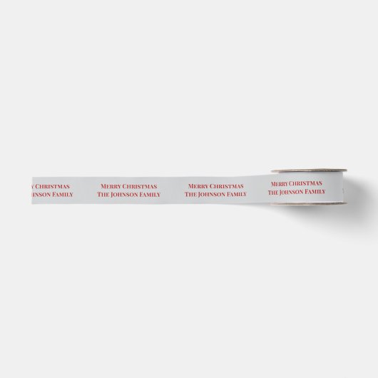 Crimson Christmas - Grijs Grosgrain Lint (Voorkant)