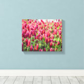 Crimson Clover Field Wildflower Canvas Afdruk (Insitu (Houten vloer))