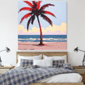 Crimson Coastline Canvas Afdruk (Insitu (Slaapkamer))