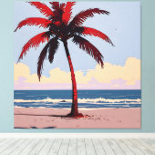 Crimson Coastline Canvas Afdruk (Insitu (Houten vloer))