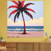 Crimson Coastline Canvas Afdruk (Insitu (Woonkamer))