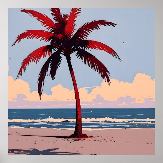 Crimson Coastline Poster (Voorkant)