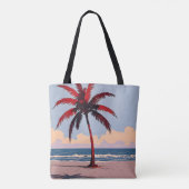 Crimson Coastline Tote Bag (Achterkant)