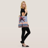Crimson Coastline Tote Bag (Op model)