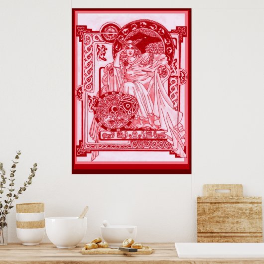 Crimson Corbie Queen Poster (Keuken)