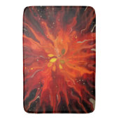 Crimson Core – Fiery Abstract Energy Burst Badmat (Voorkant Verticaal)