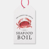 Crimson Crab | Gebeurtenis Crab Boil Cadeaulabel (Voorkant)