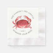 Crimson Crab | Gebeurtenis Crab Boil Servet (Voorkant)