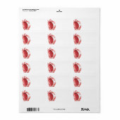 Crimson Crab thema leeg adres Etiket (Full Sheet)