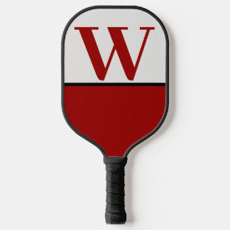 Crimson & Cream College Monogram Pickleball Paddle