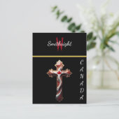 Crimson Cross: Een symbool van hoop en geloof Briefkaart (Staand voorkant)