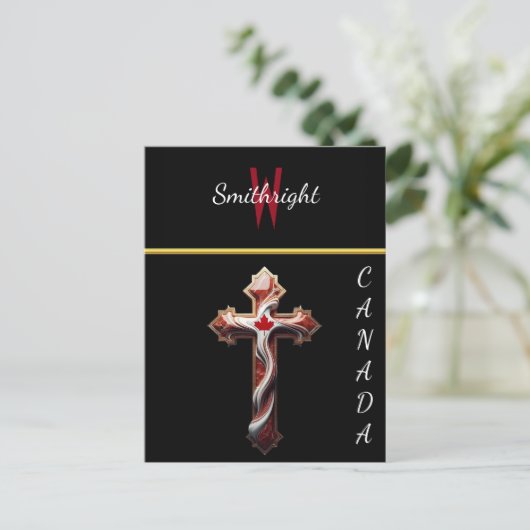 Crimson Cross: Een symbool van hoop en geloof Briefkaart (Staand voorkant)