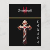 Crimson Cross: Een symbool van hoop en geloof Briefkaart (Voorkant)