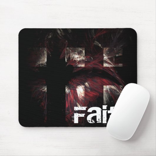 Crimson Crosses - Faith Mousepad Muismat (Met muis)