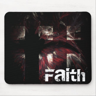 Crimson Crosses - Faith Mousepad Muismat