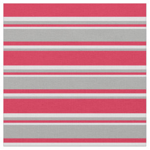 Crimson, Dark Grey en Lavender Lines Stof
