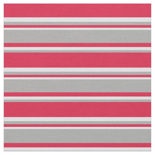 Crimson, Dark Grey en Lavender Lines Stof (Close Up)