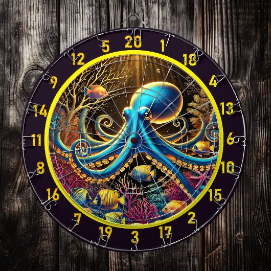 Crimson Depths Octopus Dartboard Dartbord