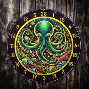 Crimson Depths Octopus Dartboard Dartbord