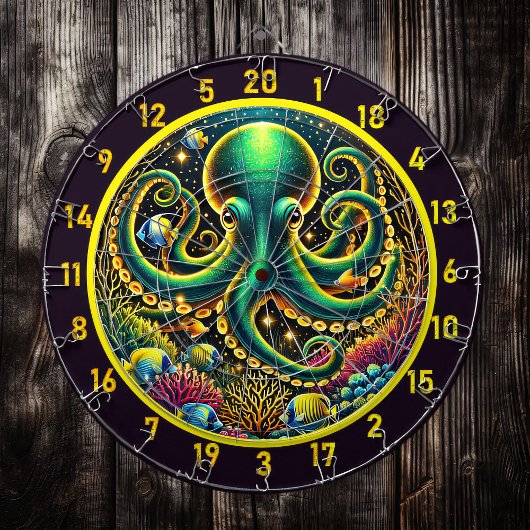 Crimson Depths Octopus Dartboard Dartbord
