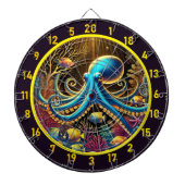 Crimson Depths Octopus Dartboard Dartbord (Voorkant)