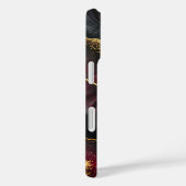 Crimson Dominion – Luxe Rood & Zwart Marmer Case-Mate iPhone Case (Achterkant / Rechts)
