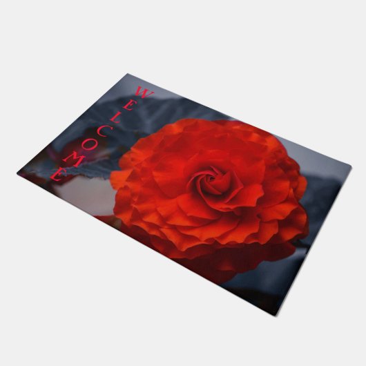 Crimson Double Begonia door Mat (Schuin)