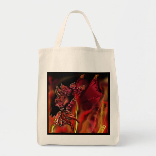 Crimson dragon Canvas tas (Voorkant)