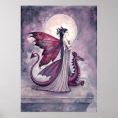 Crimson Dragon Fairy en Dragon Poster (Voorkant)