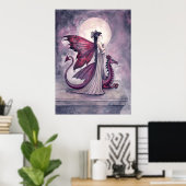 Crimson Dragon Fairy en Dragon Poster (Thuiskantoor)