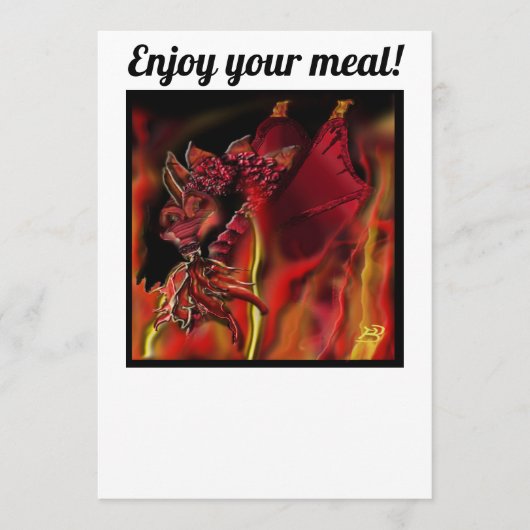 Crimson Dragon Fantasy Feest Menu (Voorkant)