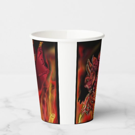 Crimson Dragon Paper cup Papieren Bekers (Links)