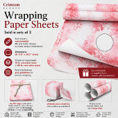 Crimson Echoes Inpakpapier Vel